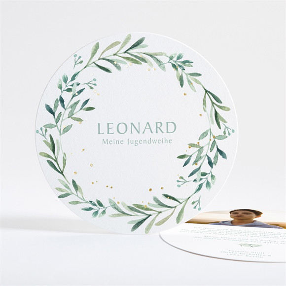 Einladungskarte Jugendweihe Olivenkranz ref.N321264