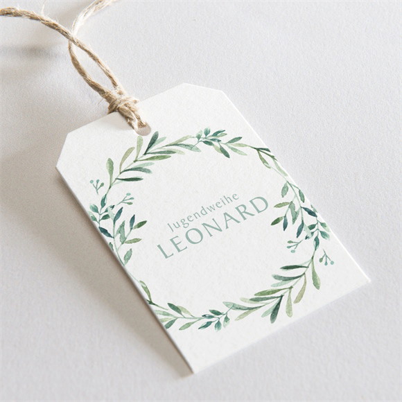 Geschenkanhänger Jugendweihe Olivenkranz ref.N291584