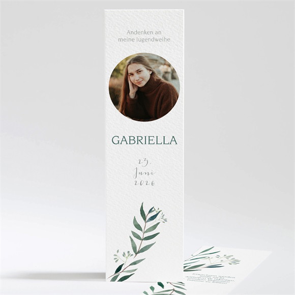 Andenken Jugendweihe Grüner Blätterzweig ref.N201344