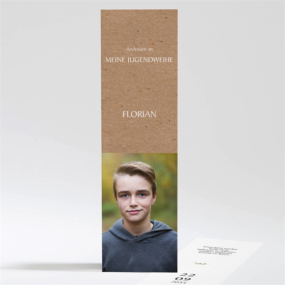 Andenken Jugendweihe Kraftpapier-Design ref.N201346