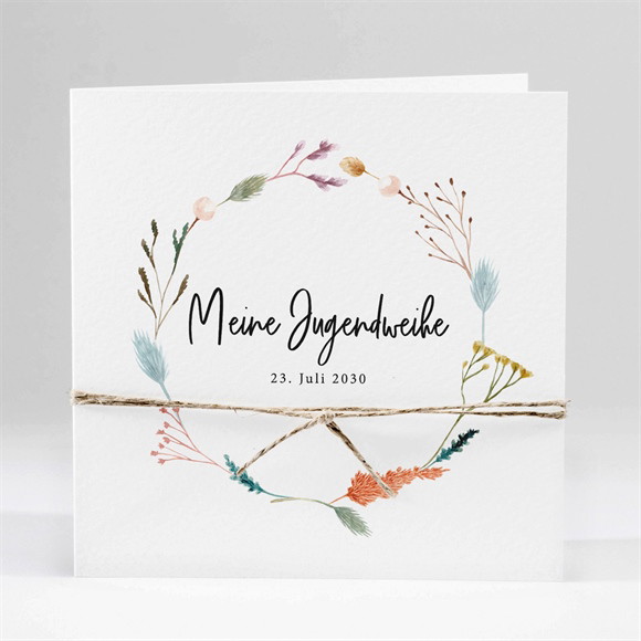 Einladungskarte Jugendweihe Florale Stimmung ref.N451454