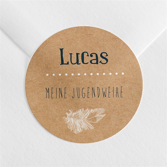 Aufkleber Jugendweihe Moderne Kreation