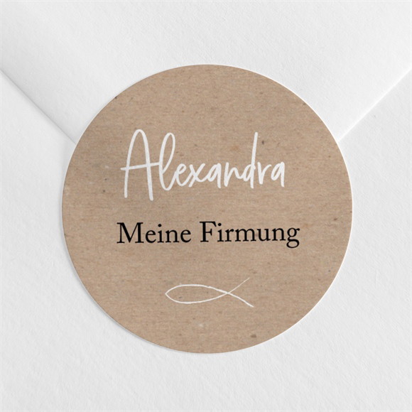 Aufkleber Firmung Dunkles Kraftpapier ref.N3601301