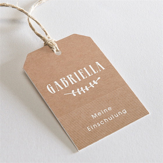 Geschenkanhänger Einschulung Illustrationen Auf Kraftpapier