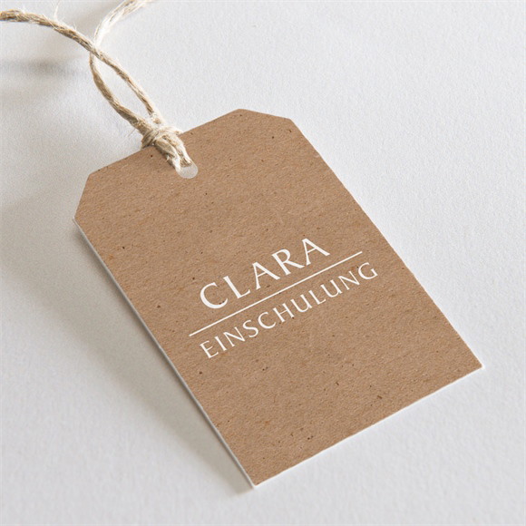 Geschenkanhänger Einschulung Blätter und Kraftpapier ref.N291648