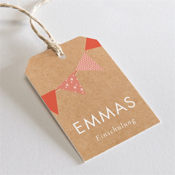 Geschenkanhänger Einschulung Runde Freude ref.N291652