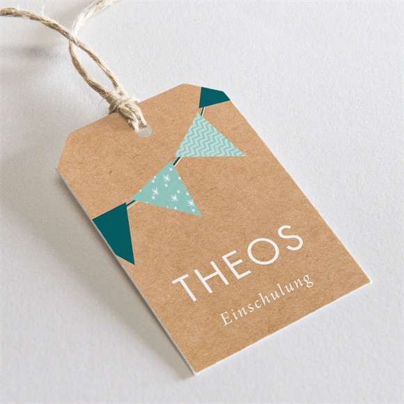 Geschenkanhänger Einschulung Runde Vorfreude ref.N291653