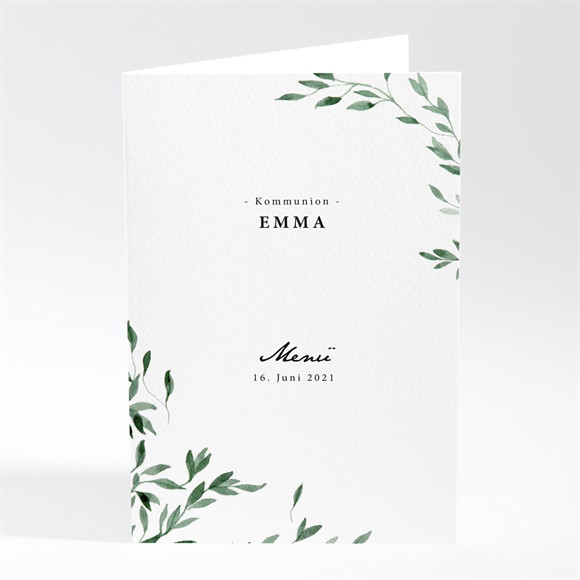 Menükarte Kommunion Schöne Einfachheit -Klappkarte ref.N401887