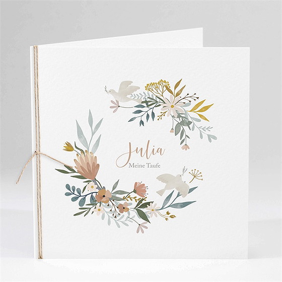 Einladung Taufe sanfte poesie - klappkarte