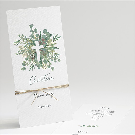 Menükarte Taufe Graziös