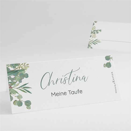 Tischkarte Taufe Graziös