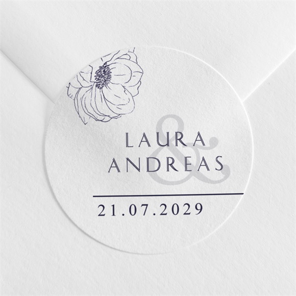 Aufkleber Hochzeit Pfingstrose ref.N3601492