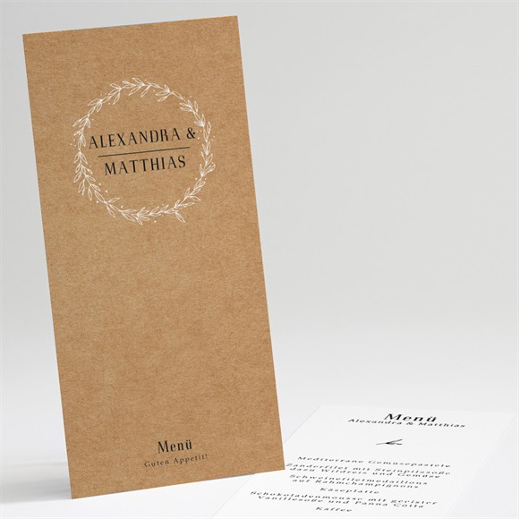 Menükarte Hochzeit Romanze ref.N221194