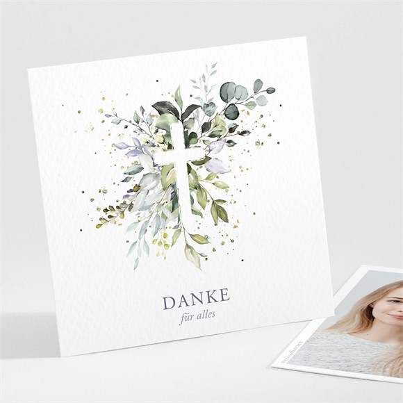 Danksagungskarte Firmung Blätterfeuerwerk ref.N301475