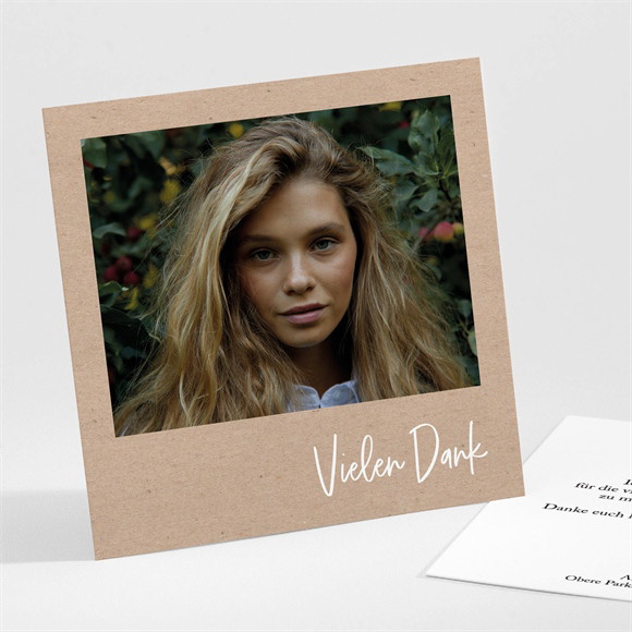 Dankeskarte Konfirmation Ichtus auf Kraftpapier ref.N301479