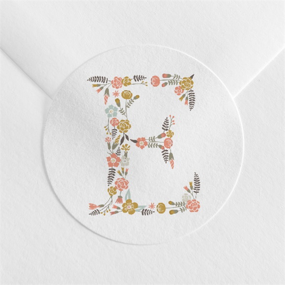 Aufkleber Jugendweihe Florales Initial ref.N3601760