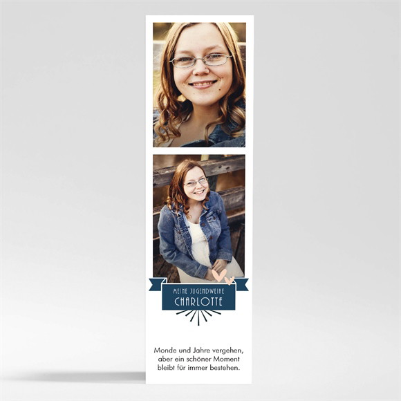 Andenken Jugendweihe Blaue Banderole - Magnet ref.N200562