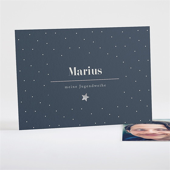 Einladungskarte Jugendweihe tiefe nacht