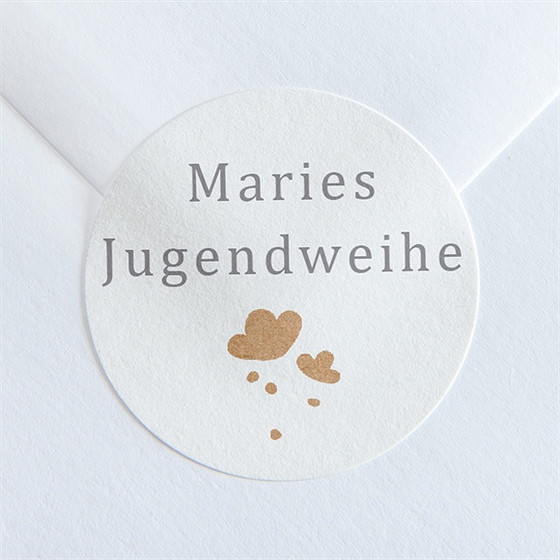 Aufkleber Jugendweihe Blumenrelief