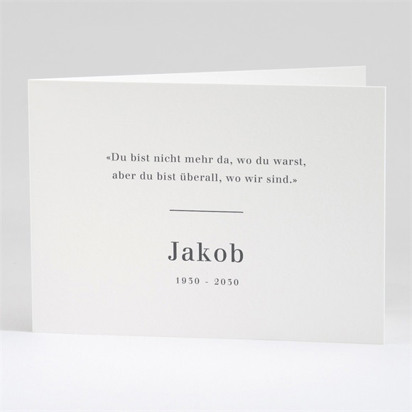 Trauerdanksagung Memento - Klappkarte ref.N42149