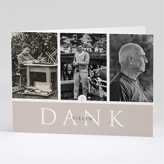 Trauerdanksagung Hommage - Klappkarte