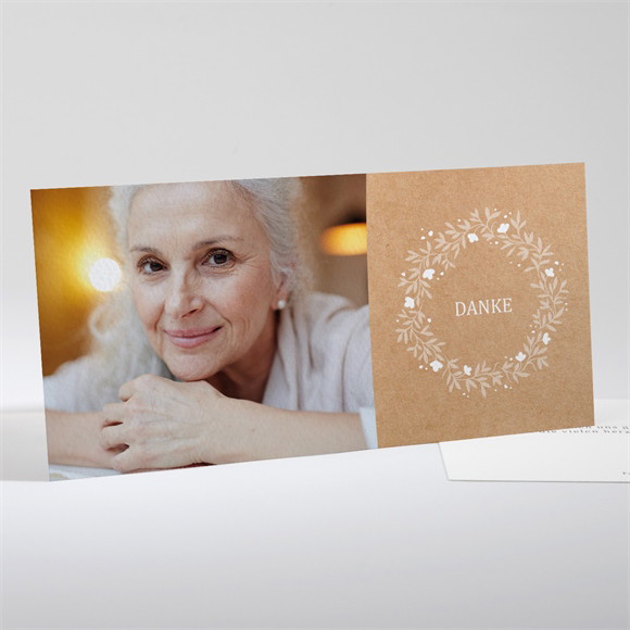 Trauerdanksagung Kraftprägung - Quer lang ref.N131130