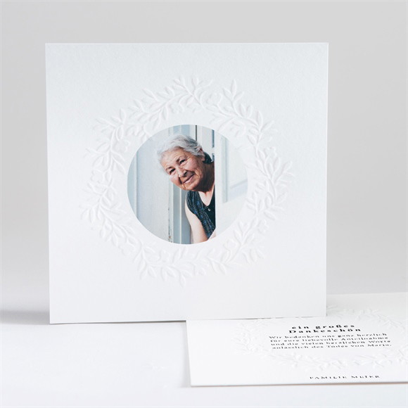 Trauerdanksagung Trauerkrone - Prägung ref.N351428