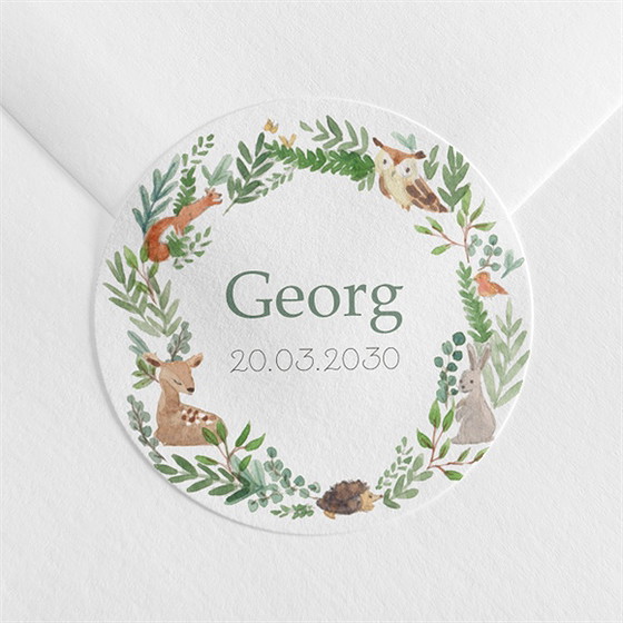 Sticker Geburt tanz der waldtiere (junge)