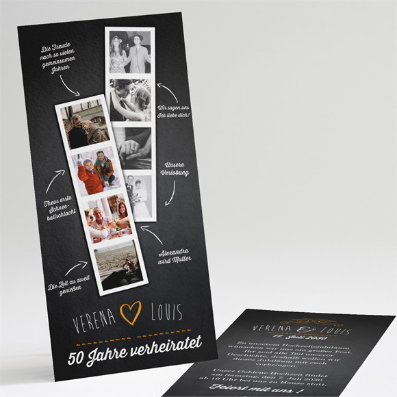 Einladung Hochzeitsjubiläum Retrospective - 50 Jahre ref.N221274