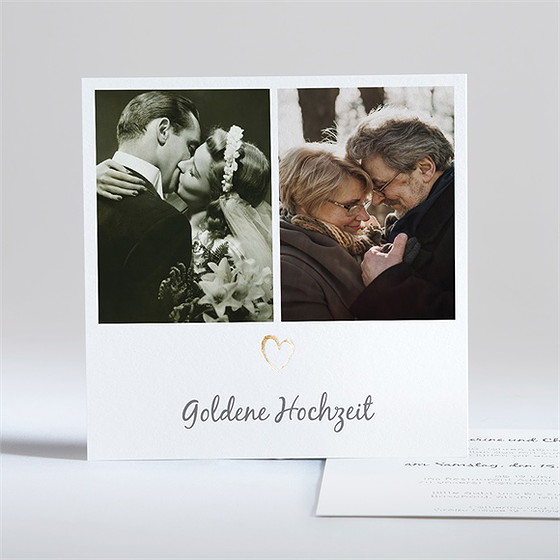 Einladung Hochzeitsjubiläum goldenes herz