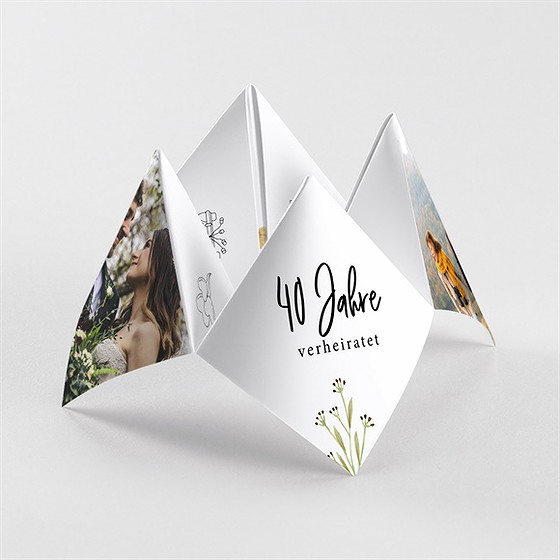 Einladung Hochzeitsjubiläum Origamiliebe