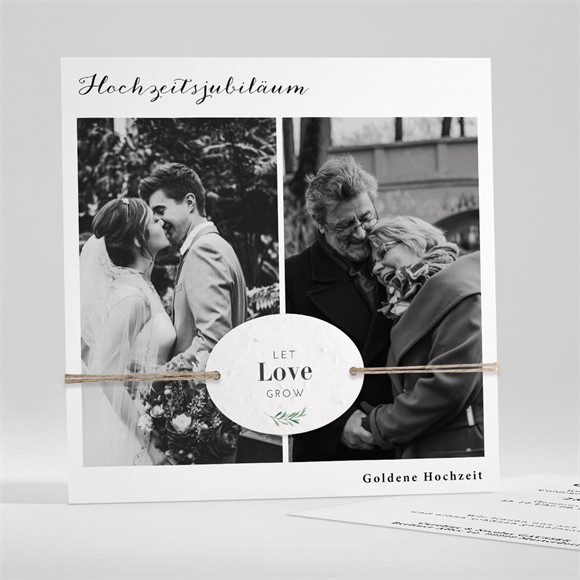 Einladung Hochzeitsjubiläum Liebe für immer - Saatpapier ref.N351451