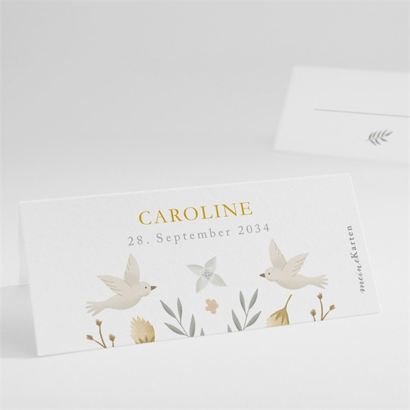 Tischkarte Taufe Zarte Eleganz ref.N440925