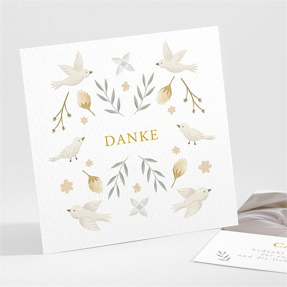 Dankeskarte Taufe Zarte Eleganz
