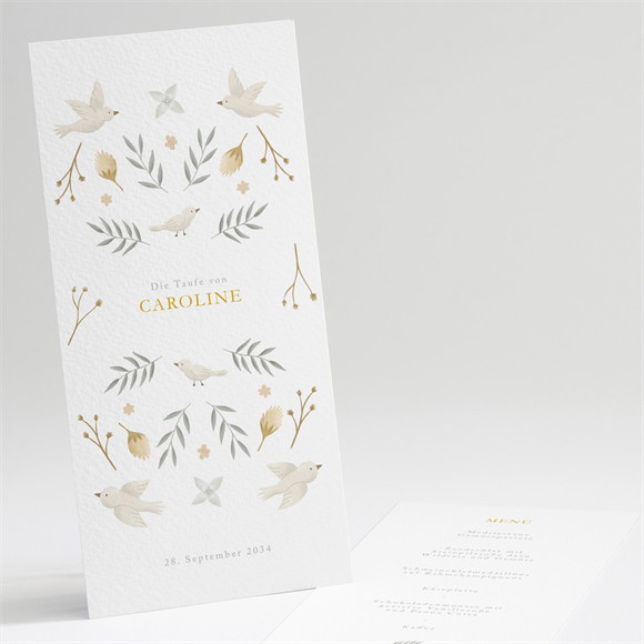Menükarte Taufe Zarte Eleganz ref.N221270