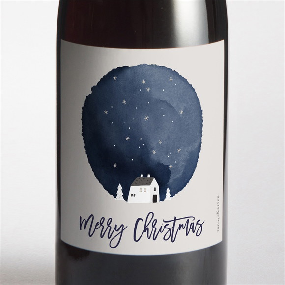 Flaschenetikett Weihnachten Sternennacht ref.N3001979