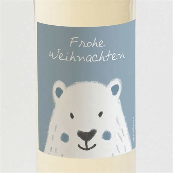 Flaschenetikett Weihnachten Kleines Eisbärchen ref.N3001980
