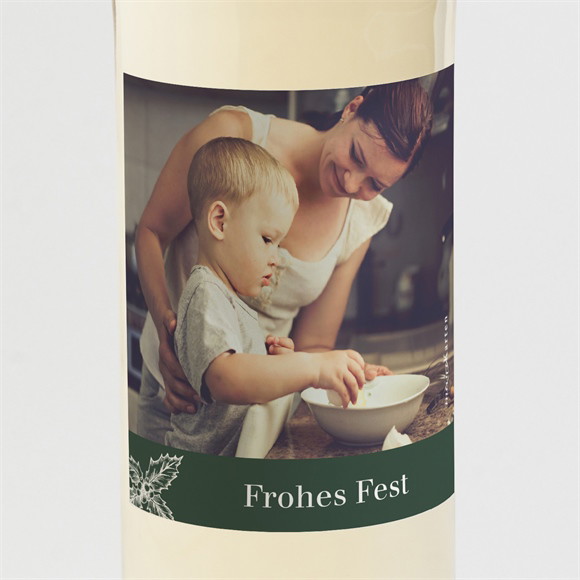 Flaschenetikett Weihnachten Schöne Stechpalme ref.N3001989