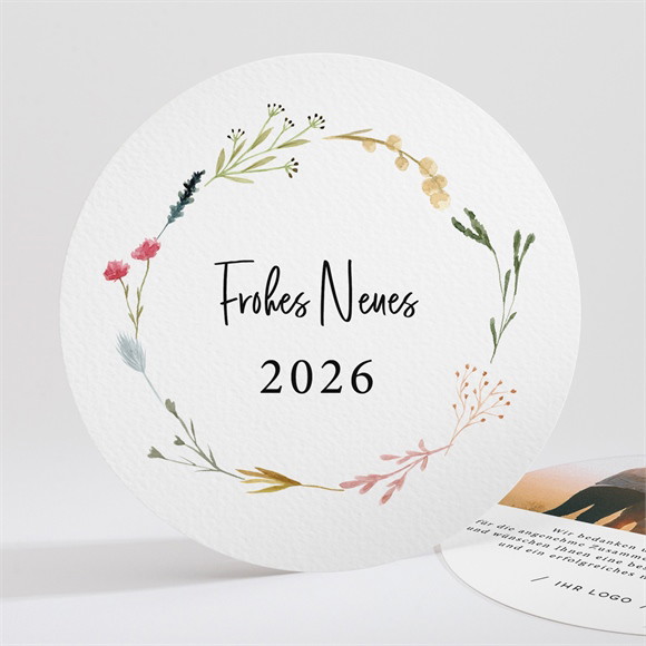 Weihnachtskarte Blumiges neues Jahr ref.N321157