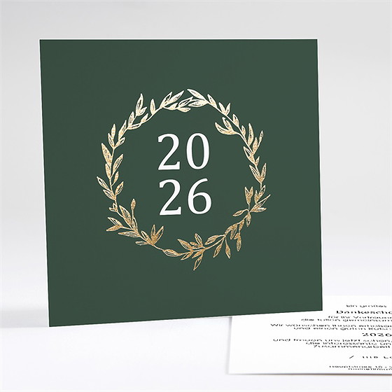 Weihnachtskarte eleganter goldkranz