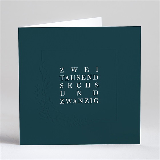 Weihnachtskarte Raffiniertes Blattwerk