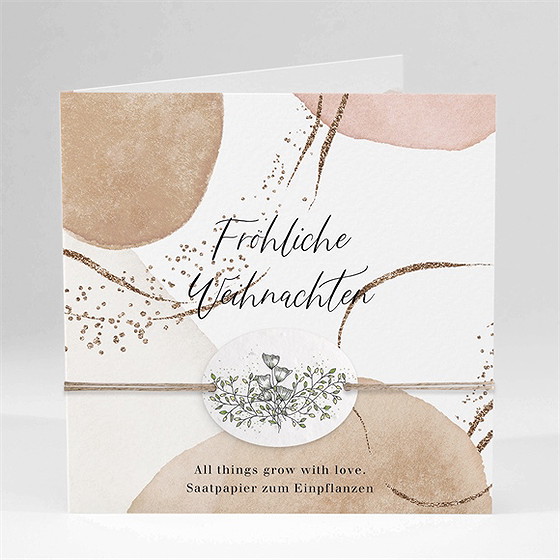 Weihnachtskarte Schöne Schattierungen