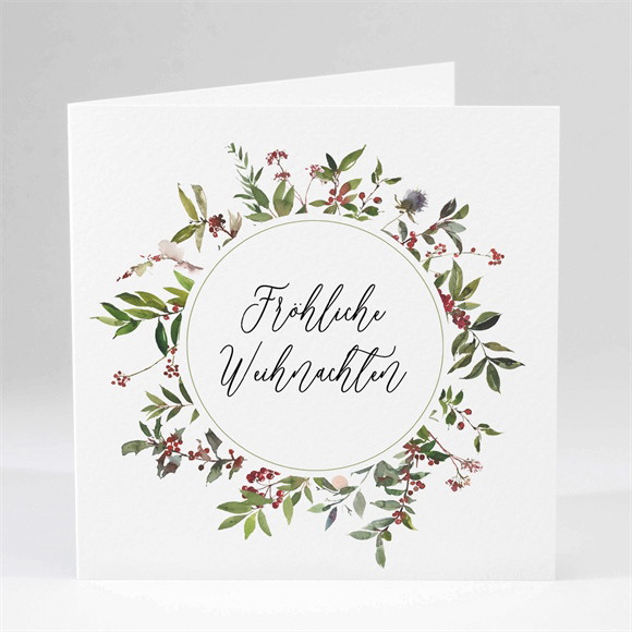 Weihnachtskarte Schöner Weihnachtskranz ref.N451488