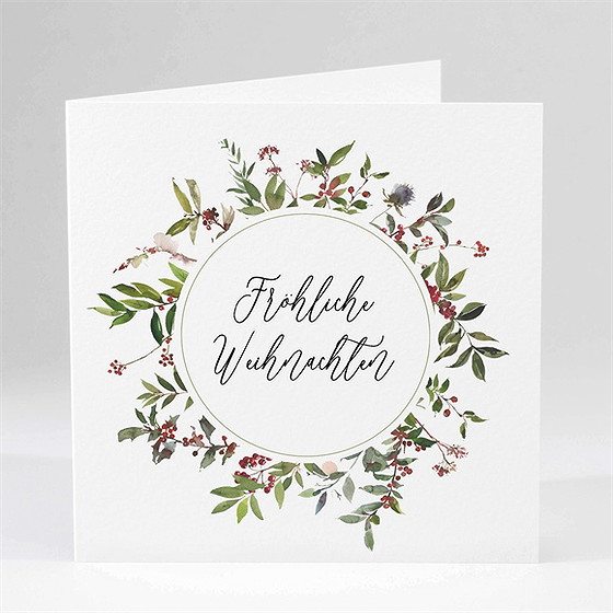 Weihnachtskarte Schöner Weihnachtskranz