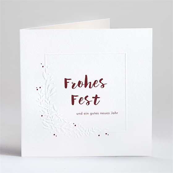 Weihnachtskarte Elegante Prägung
