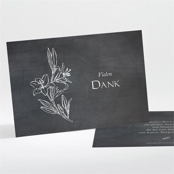 Trauerdanksagung Lilien - Quer ref.N111334