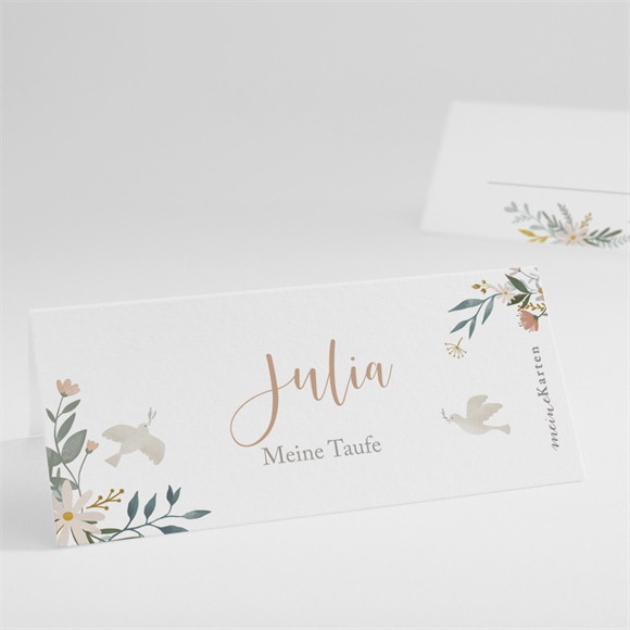 Tischkarte Taufe Sanfte Poesie ref.N440923