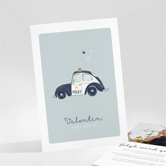 Geburtstagseinladung Polizeiauto ref.N25183