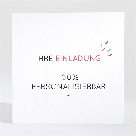 Einladungskarte Jugendweihe blanco 9,5x9,5cm (n3002044)