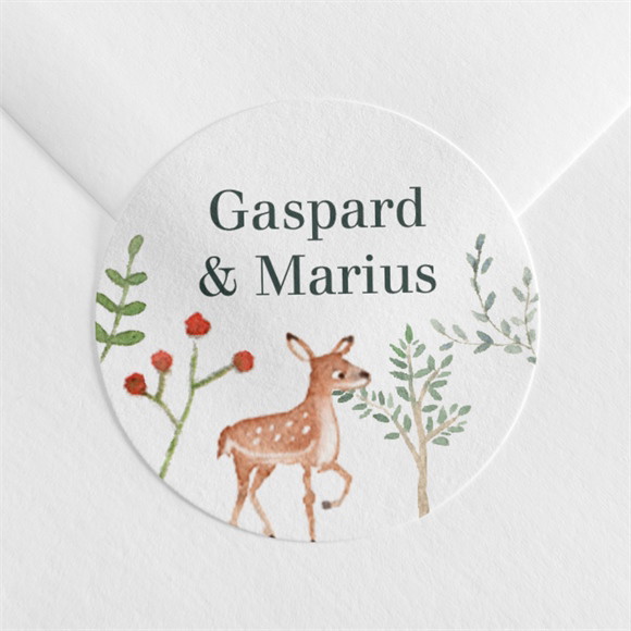 Sticker Geburt Kleine Zwillinge ref.N3601740